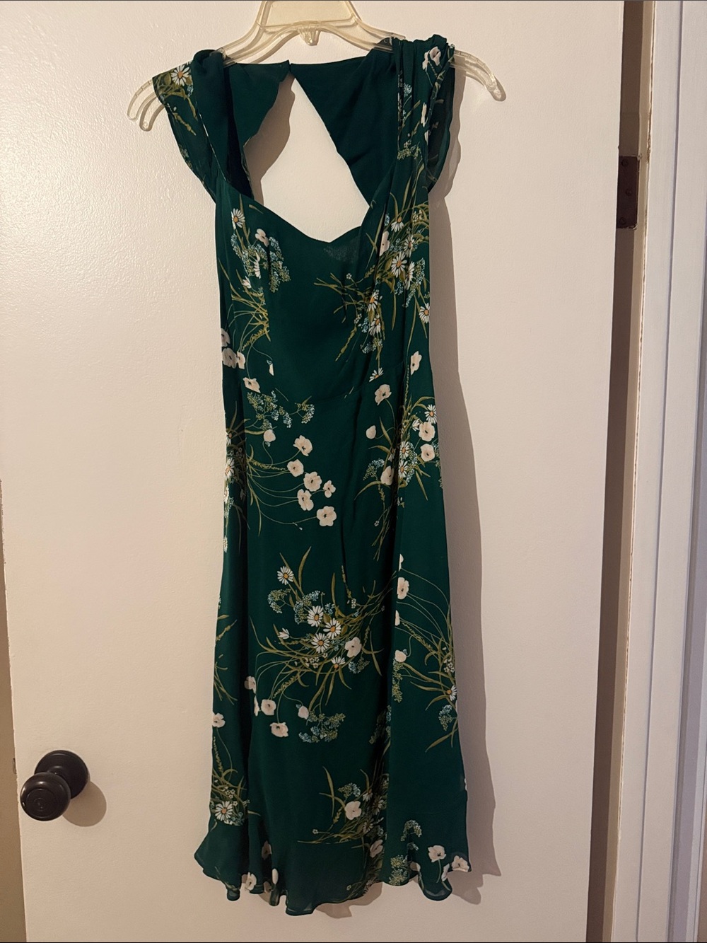 Reformation Emerald Green Floral Midi Dress